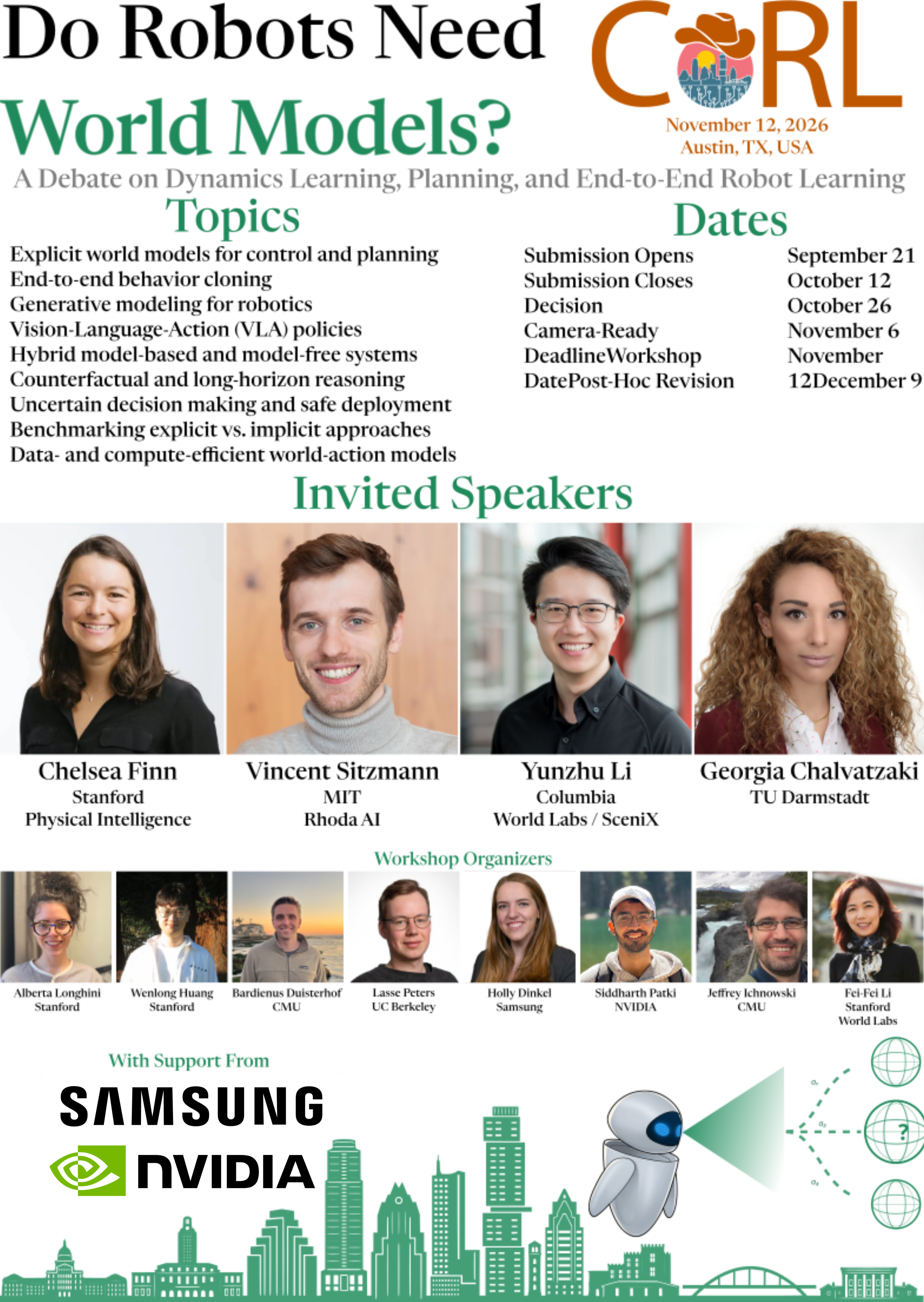 CoRL 2026 Do Robots Need World Models? Workshop Announcement Flyer